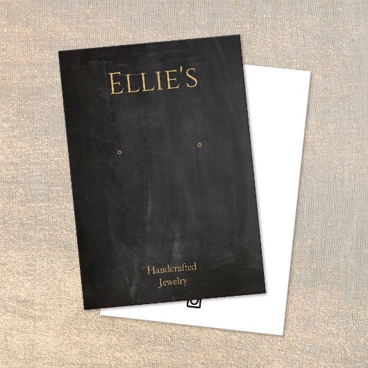 Black Rustic Chalkboard-draagkaart Visitekaartje