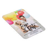 Black Rustic Hand met foto's opslaan onze datum Magneet (Rechterzijde)