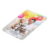 Black Rustic Hand met foto's opslaan onze datum Magneet (Linkerzijde)