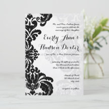 Black Rustic Luxe  Damask Wedding