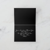 Black Rustic String Lights Wedding Bedankkaart (Binnen)