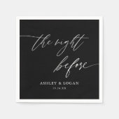 Black Rustic the Night before Rehearsal Dinner Servet (Voorkant)