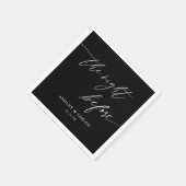 Black Rustic the Night before Rehearsal Dinner Servet (Hoek)