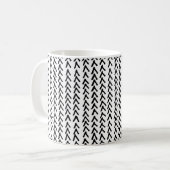 Black Rustic Tribal Pattern Mok (Voorkant links)