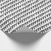 Black Rustic Tribal Pattern Wrapping Paper Cadeaupapier (Hoek)