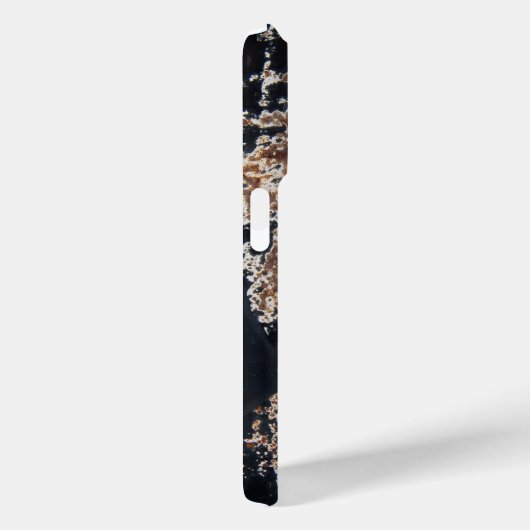 Black Rusty Metal Grunge-foto Case-Mate iPhone Case (Achterkant / Rechts)