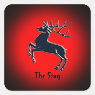 Black Rutting-effect op rode schijnwerpers Vierkante Sticker