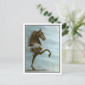Black Saddlebred Horse Briefkaart (Staand voorkant)