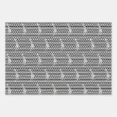 Black Safari Chevron met Pop Art Giraffe Inpakpapier Vel (Voorkant 3)