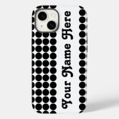 Black Safari Dot met naam Case-Mate iPhone Case (Achterkant)