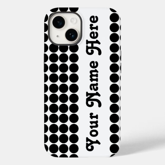 Black Safari Dot met naam Case-Mate iPhone Case (Achterkant)