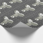 Black Safari Dot met Pop Art Elephant Cadeaupapier (Hoek)