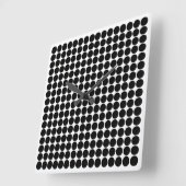 Black Safari Dot Vierkante Klok (Hoek)
