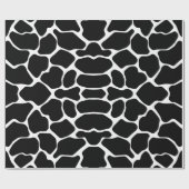Black Safari Giraffe Cadeaupapier (Vlak)