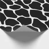 Black Safari Giraffe Cadeaupapier (Hoek)
