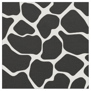 Black Safari Giraffe Stof