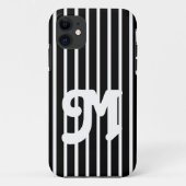 Black Safari Stripe Case-Mate iPhone Case (Achterkant)