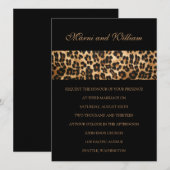 Black Safari Wedding Uitnodiging (Voorkant / Achterkant)