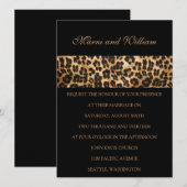 Black Safari Wedding Uitnodiging (Voorkant / Achterkant)