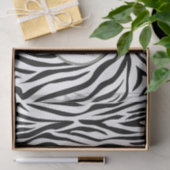 Black Safari Zebra met monogram Tissuepapier (Geschenk)