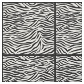 Black Safari Zebra Stof (Swatch)