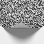 Black Safari Zebra Tiled Cadeaupapier (Hoek)