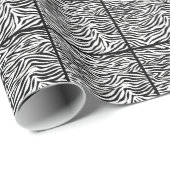 Black Safari Zebra Tiled Cadeaupapier (Rol Hoek)