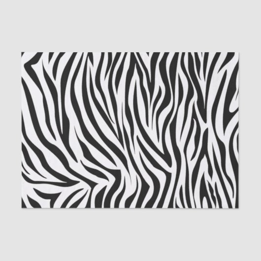 Black Safari Zebra Tissuepapier (Voorkant)