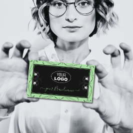 Black Sage Green Sparkle Jewels Ornamenten Voeg Lo Visitekaartje