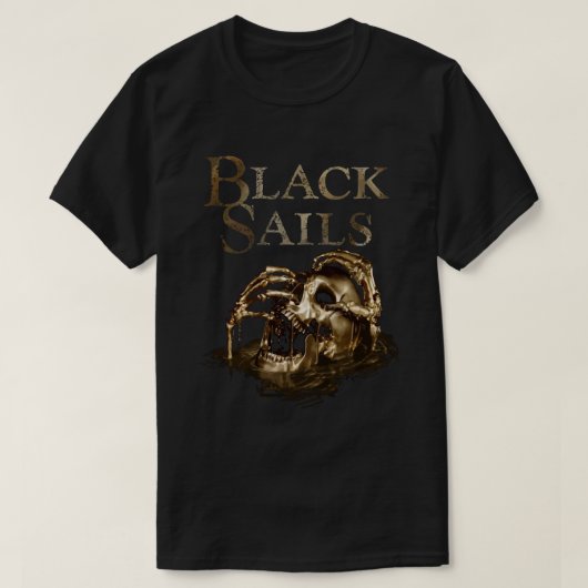 Black Sails Golden Skull Logo Essential T-Shirt (Design voorkant)