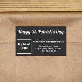 Black Saint Patrick Business Rectangle Sticker