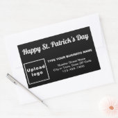 Black Saint Patrick Business Rectangle Sticker (Envelop)