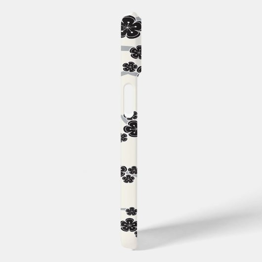 Black Sakura Cherry Blossom Flowers Oriental Zen Case-Mate iPhone Case (Achterkant / Rechts)