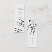 Black Sakura Cherry Blossom Flowers Oriental Zen Mini Visitekaartje (Voorkant / Achterkant)