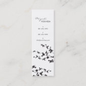 Black Sakura Cherry Blossom Flowers Oriental Zen Mini Visitekaartje (Voorkant)