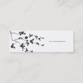 Black Sakura Cherry Blossom Flowers Oriental Zen Mini Visitekaartje (Achterkant)