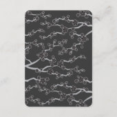 Black Sakura Cherry Blossom Zen Wedding Reception Informatiekaartje (Achterkant)