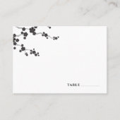 Black Sakura Flowers Cherry Blossom Zen Wedding Plaatskaartje (Voorkant)