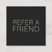 Black Salon Spa Klantverwijzing Aanbevelingskaartje (Voorkant)
