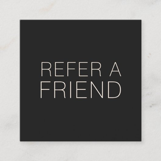Black Salon Spa Klantverwijzing Aanbevelingskaartje (Voorkant)