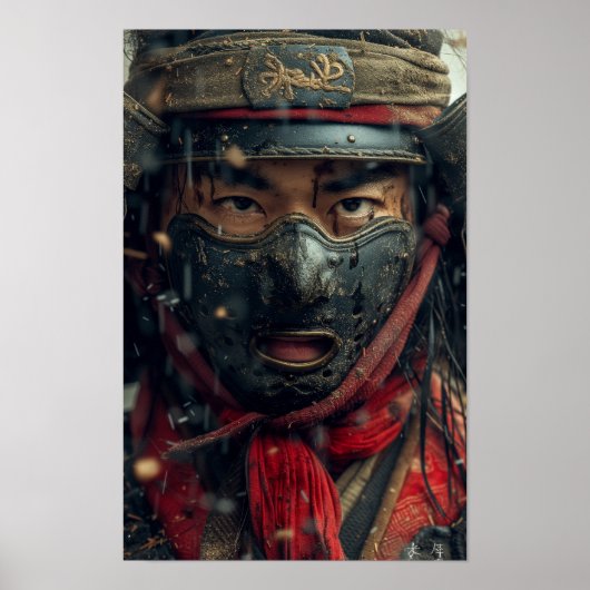 Black Samurai Horror Film Poster - Gotische stijl (Voorkant)
