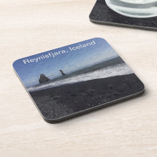 Black Sand Beach, IJsland Bier Onderzetter (Linkerzijde)