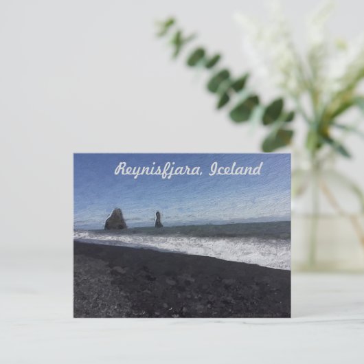 Black Sand Beach, IJsland Briefkaart (Staand voorkant)