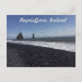 Black Sand Beach, IJsland Briefkaart