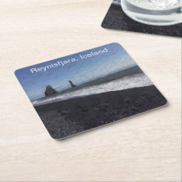 Black Sand Beach, IJsland Kartonnen Onderzetters