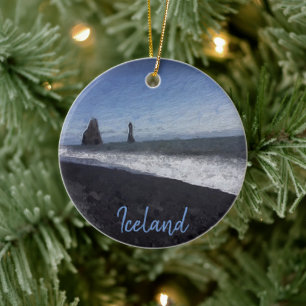 Black Sand Beach, IJsland Keramisch Ornament