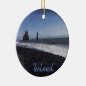 Black Sand Beach, IJsland Keramisch Ornament (Rechts)