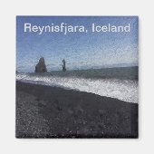 Black Sand Beach, IJsland Magneet (Voorkant)