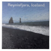 Black Sand Beach, IJsland Tegeltje (Voorkant)