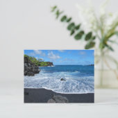 Black Sand Beach, Waianapanapa State Park, Maui Briefkaart (Staand voorkant)